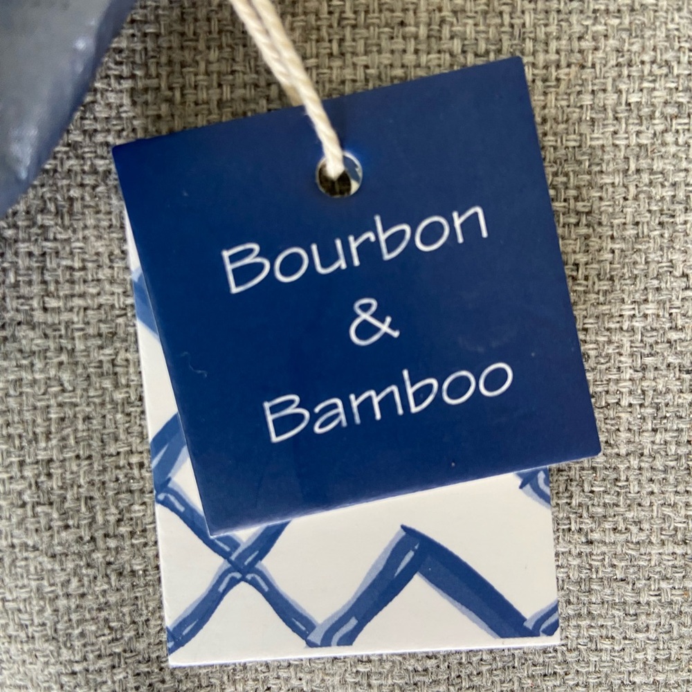 Bourbon & Bamboo Metallic light blue Mini Bag with Bamboo Handle - Picture 5 of 5